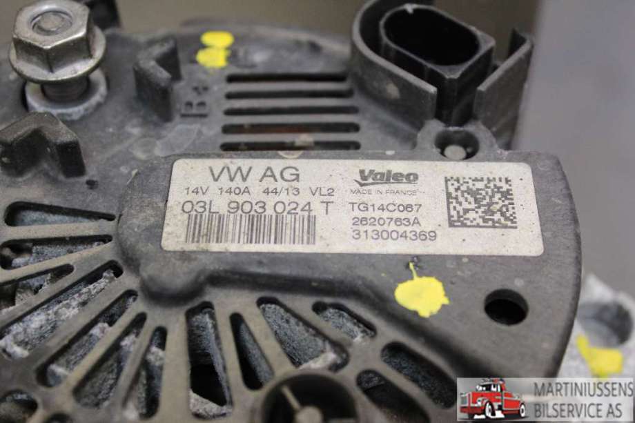 Dynamo til VW Amarok, 2010-2016 (Type I, Fase 1)  (VOLKSWAGEN|03L 903 024 T)