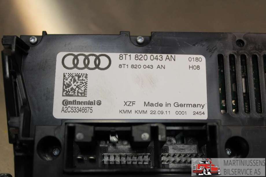 Varmeapparat betjening til Audi A4, 2007-2014 (Type IV) (B8) (B8) (AUDI|8T1 820 043 AN)