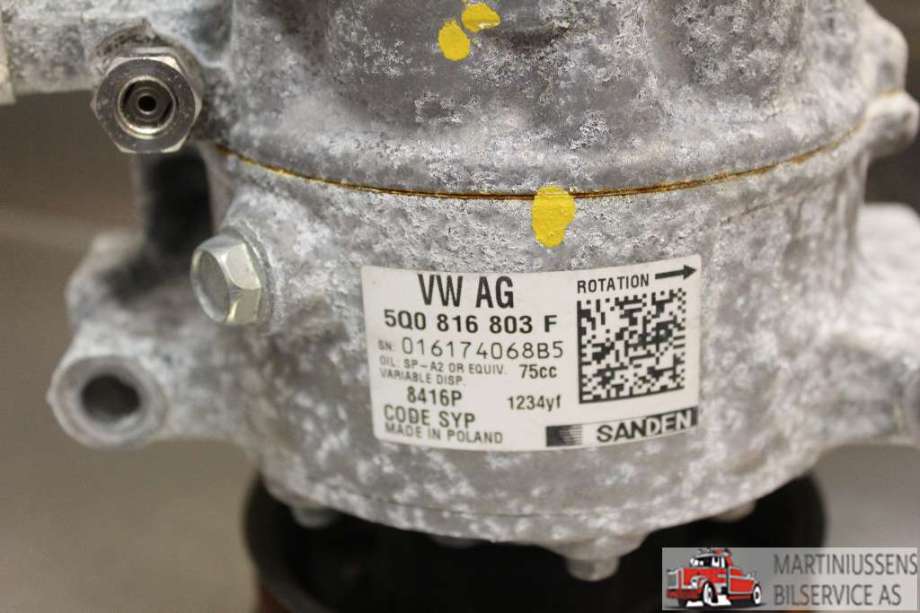 Aircondition kompressor til VW Golf VII, 2017-2020 (Fase 2)  (VOLKSWAGEN|5Q0 816 803 F)