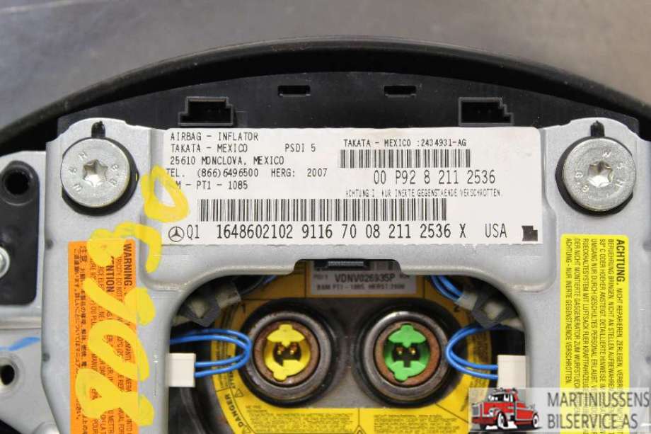 Airbag rattpute til Mercedes ML 2005-2011 (W164) (W164) (MERCEDES|1648602102|)