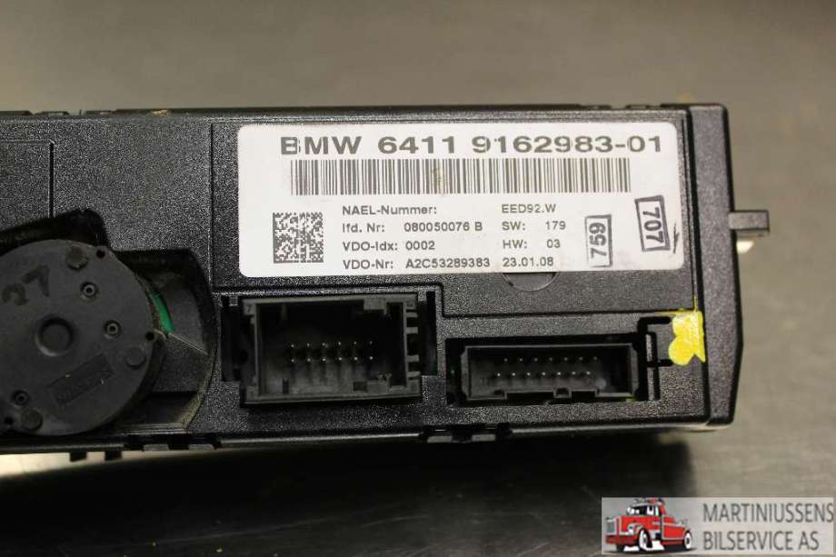 Varmeapparat betjening til BMW 3-Serie, 2005-2011 (E90/E91/E92/E93) (E90/E91/E92/E93) (BMW|6411 9162983-01)