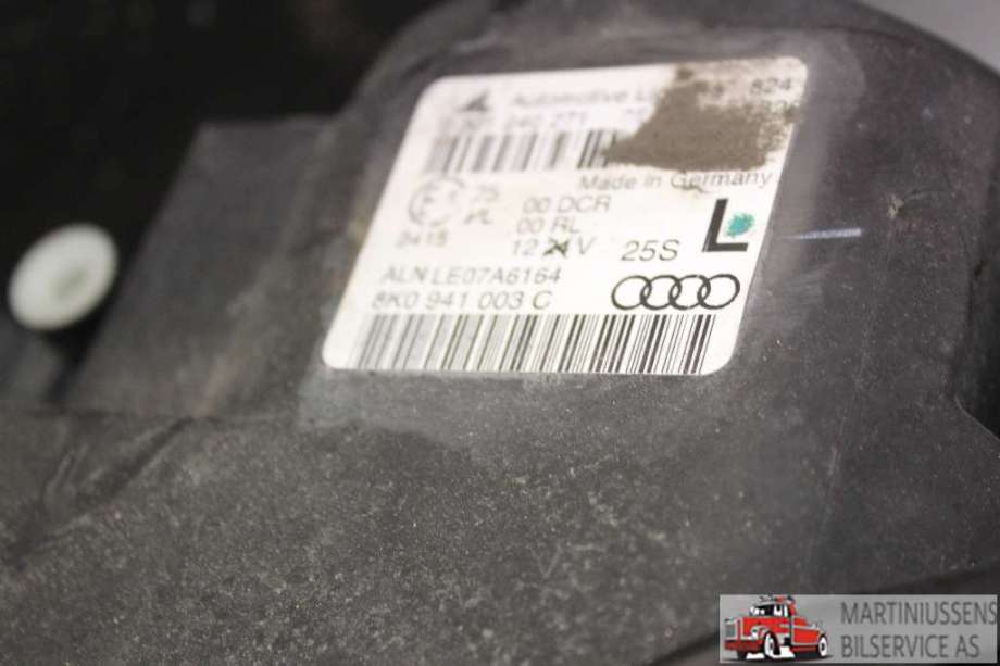 Frontlykt venstre xenon til Audi A4 2007-2014 (Type IV) (B8) (B8) (AUDI|8K0 941 003 C|)