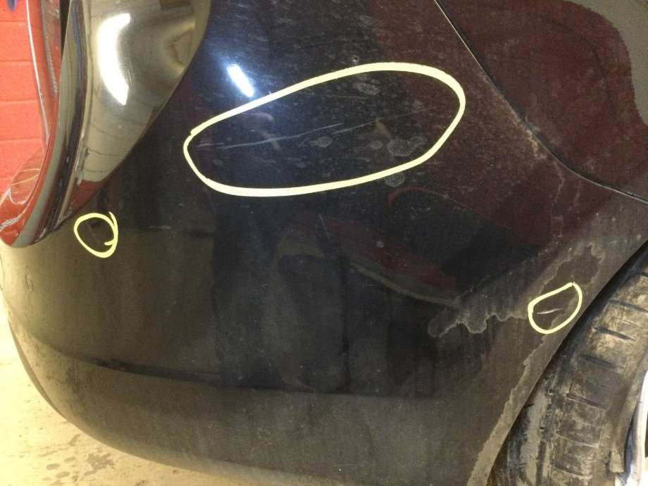 Støtfanger bak til Volvo V60 2010-2013 (Type I, Fase 1)  (VOLVO|)