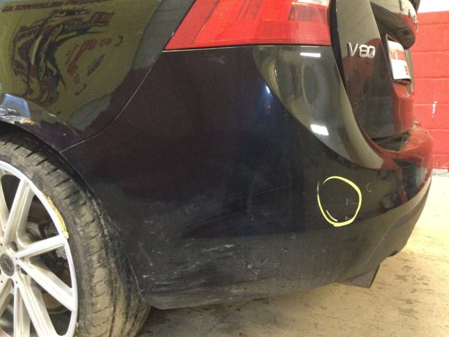 Støtfanger bak til Volvo V60 2010-2013 (Type I, Fase 1)  (VOLVO|)