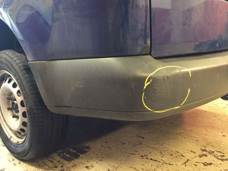 Støtfanger bak til VW Caddy 2010-2015 (Type III, Fase 2)  (VOLKSWAGEN|)