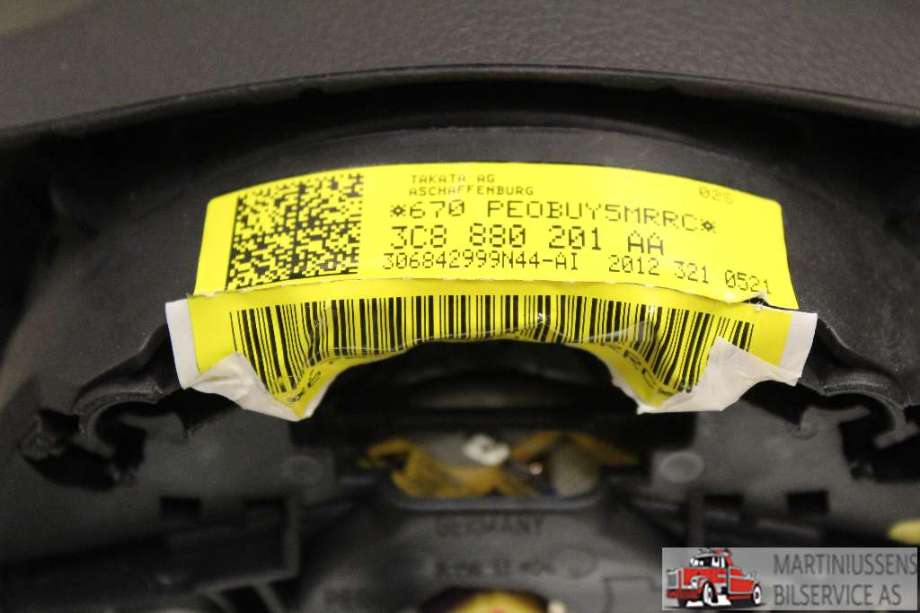 Airbag rattpute til VW Passat 2011-2015 (B7) (B7) (VOLKSWAGEN|3C8 880 201 AA|)