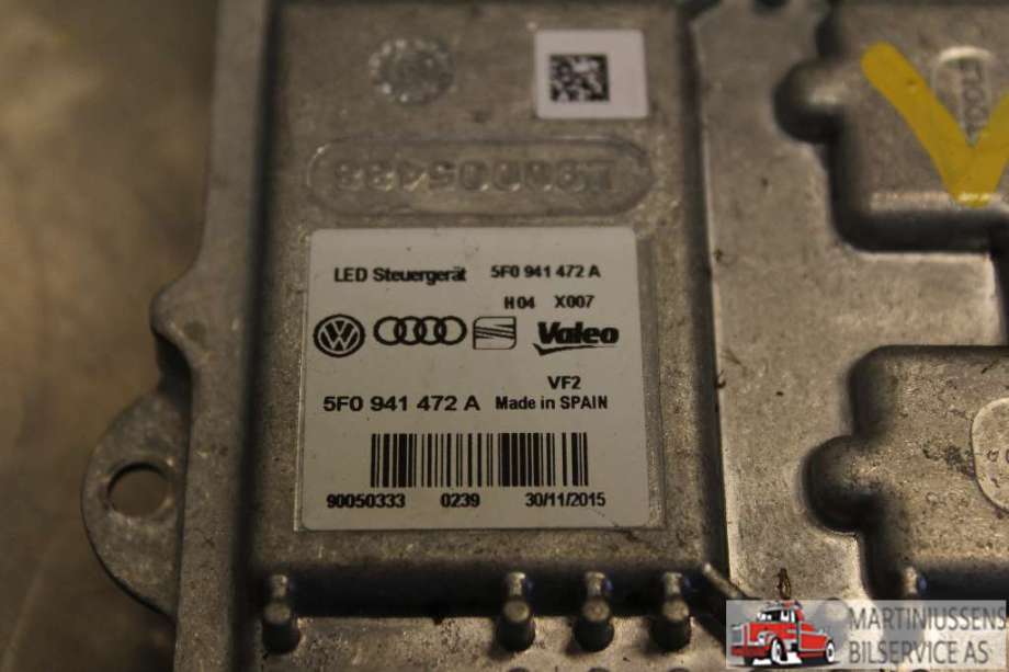 Styreenhet xenon/ballast til VW e-Golf 2014-2017 (Fase 1)  (VOLKSWAGEN|5F0 941 472 A|)