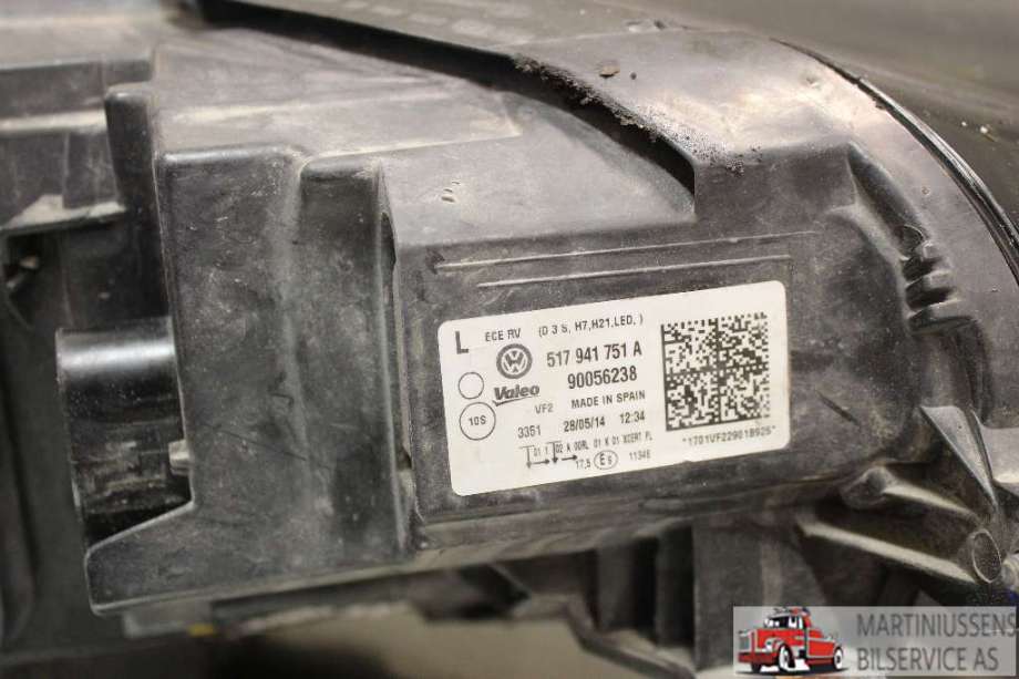 Frontlykt venstre xenon til VW Golf VII 2012-2017 (Fase 1)  (VOLKSWAGEN|517 941 751 A|)