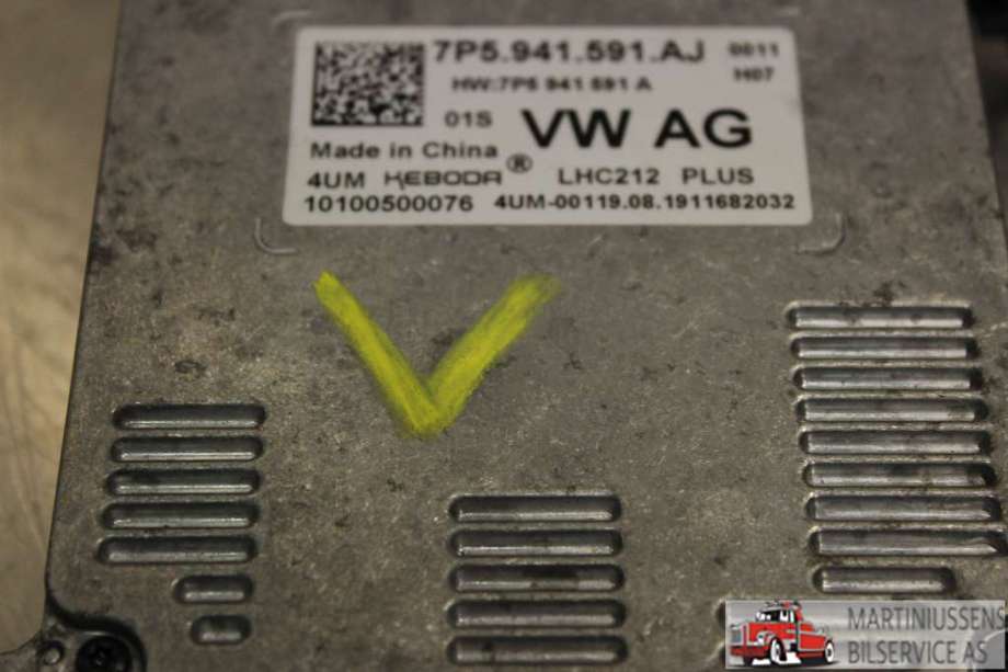 Styreenhet xenon/ballast til Škoda Fabia 2014-2021 (Type III)  (SKODA|7P5.941.591.AJ|)