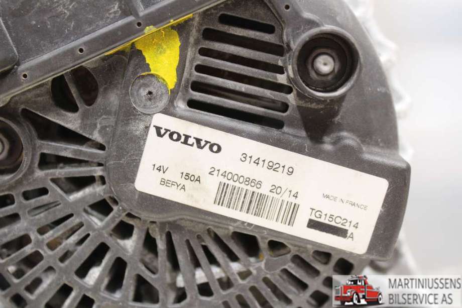 Dynamo til Volvo V60/V60 CC 2013-2018 (Type I, Fase 2)  (VOLVO|31419219|)