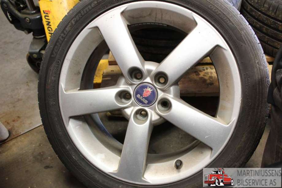 Hjulsett aluminium sommer til Saab 9-3 2003-2007 (Type II, Fase 1)  (SAAB|-6MM|5X110|225/45-17)