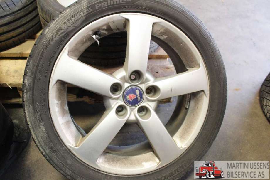 Hjulsett aluminium sommer til Saab 9-3 2003-2007 (Type II, Fase 1)  (SAAB|-6MM|5X110|225/45-17)