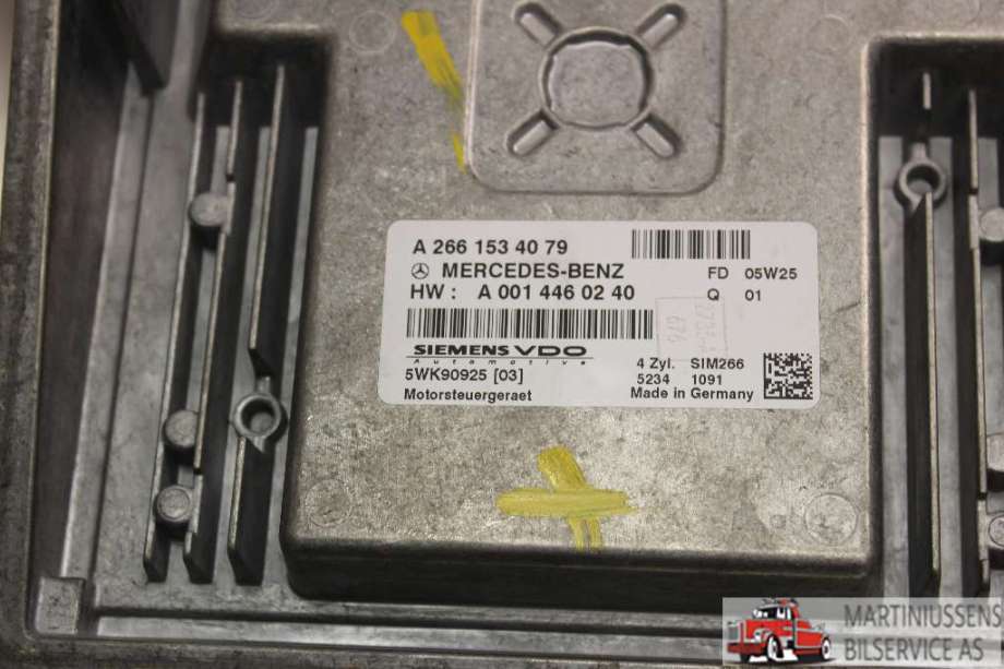 Styreenhet motor til Mercedes B-Klasse 2005-2008 (Fase 1) (W245) (W245) (MERCEDES|A 266 153 40 79|)