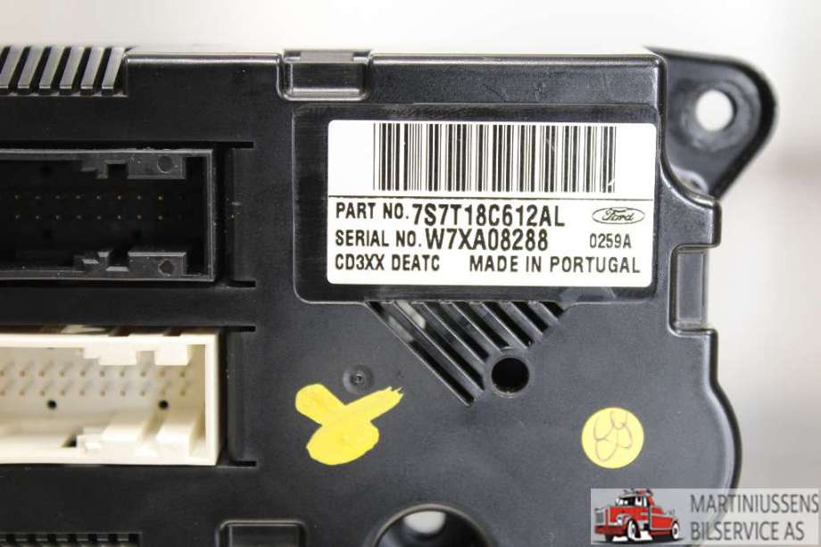 Varmeapparat betjening til Ford Mondeo 2007-2010 (Type IV, Fase 1)  (FORD|7S7T18C612AL|)