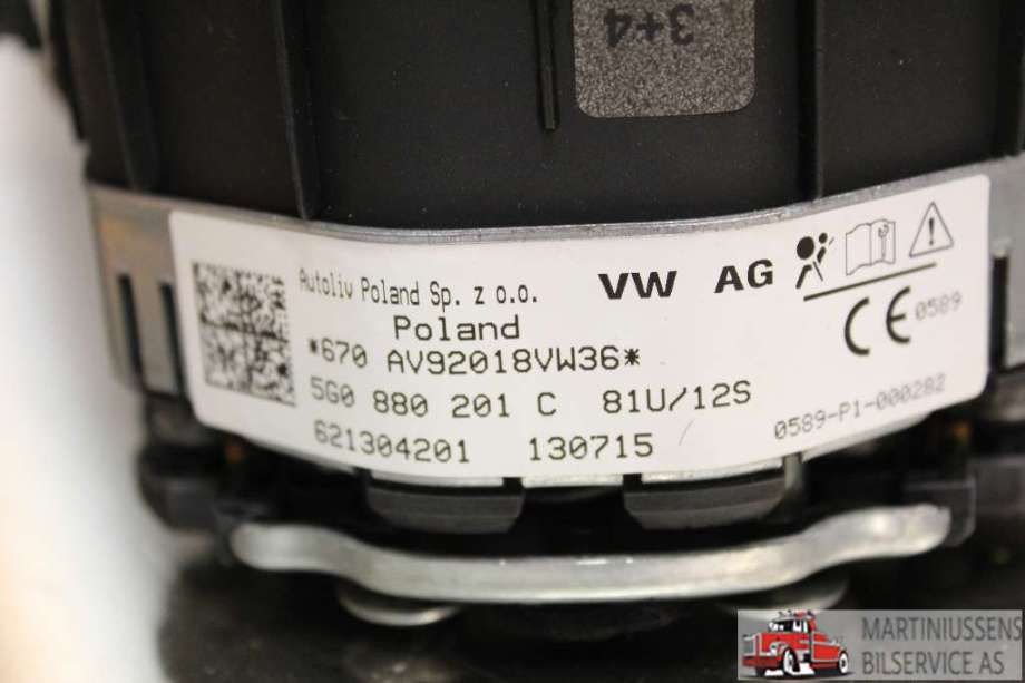 Airbag rattpute til VW Passat 2015-2019 (Fase 1) (B8) (B8) (VOLKSWAGEN|)