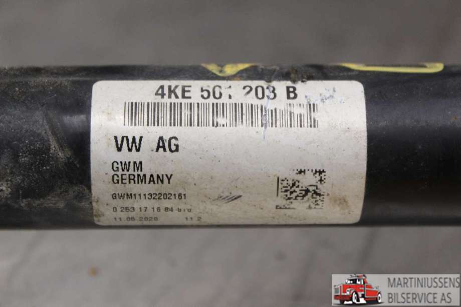 Drivaksel venstre bak, elbil til Audi e-tron 2018-->>  (AUDI||4KE 501 203 B)