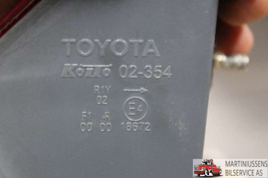 Baklykt høyre indre til Toyota Auris 2015-2019 (Type II, Fase 2)  (TOYOTA||02-354)