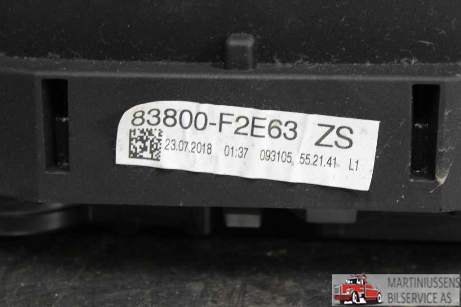 Speedometer til Toyota Auris 2015-2019 (Type II, Fase 2)  (TOYOTA||83800-F2E63 ZS)
