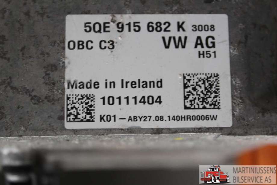 Batterilader (OBC - On Board Charger) til Audi A3 2012-2016 (Type III, Fase 1) (AUDI||5QE 915 682 K)