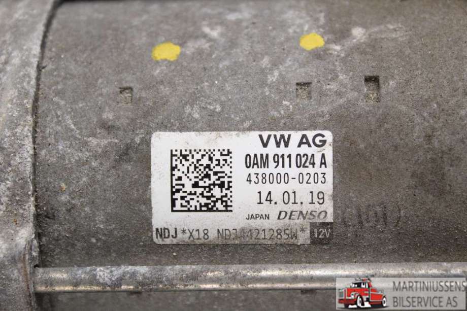 Starter til Škoda Fabia 2014-2021 (Type III)  (SKODA|0AM 911 024 A|)