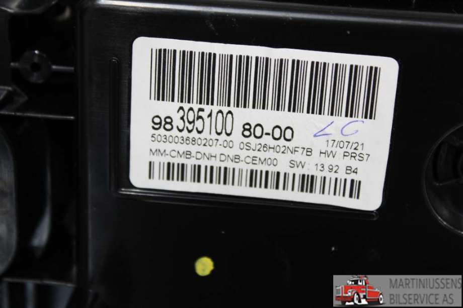 Speedometer til Citroën C5, Aircross 2019-->>  (CITROEN|98395100|)