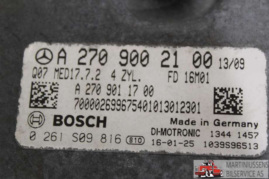 Styreenhet motor til Mercedes GLA 2014-2020 (X156) (X156) (MERCEDES||A270 900 21 00)