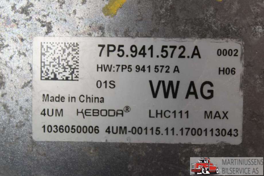 Styreenhet xenon/ballast til VW e-Golf 2017-2020 (Fase 2)  (VOLKSWAGEN|7P5.941.572.A||7P5 941 572 A)