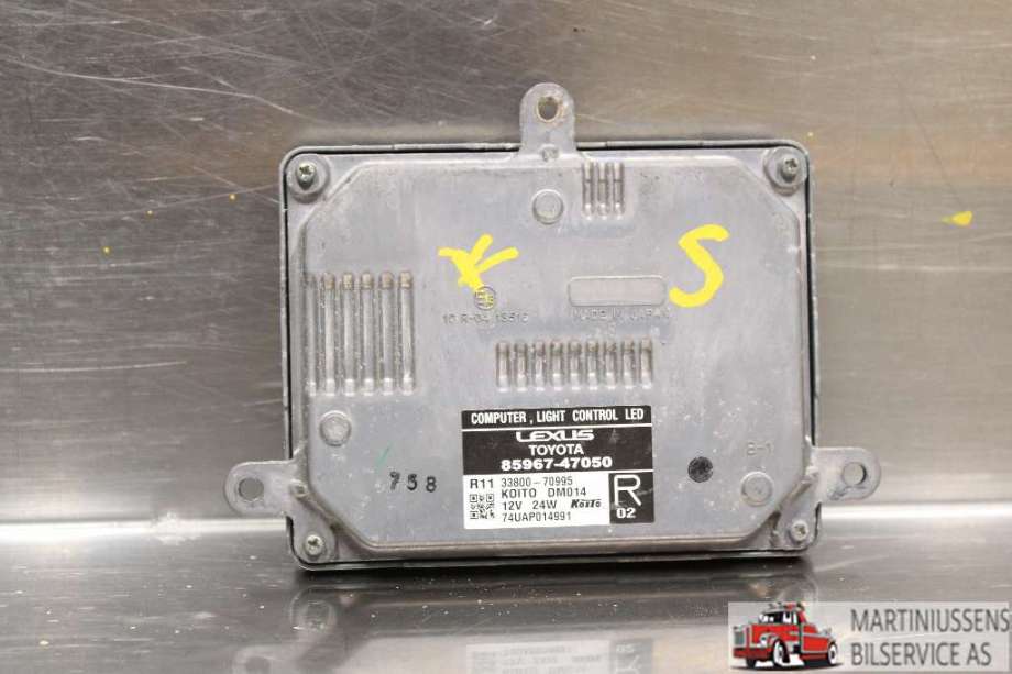 Styreenhet xenon/ballast til Toyota Prius, 2016-2023 (Type IV) (combi) (combi) (TOYOTA|85967-47050)