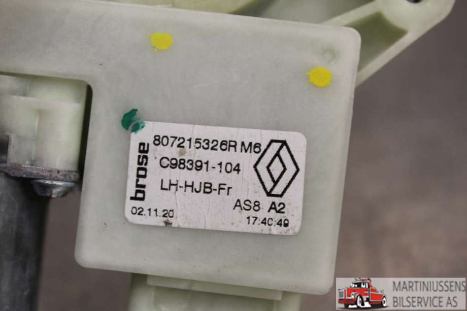 Ruteheis venstre til Renault Captur 2020-->> (Type II)  (RENAULT||C98391-104)