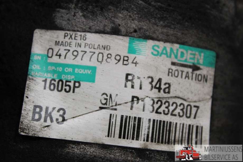 Aircondition kompressor til Opel Insignia A 2009-2014  (OPEL|P13232307||1605P)