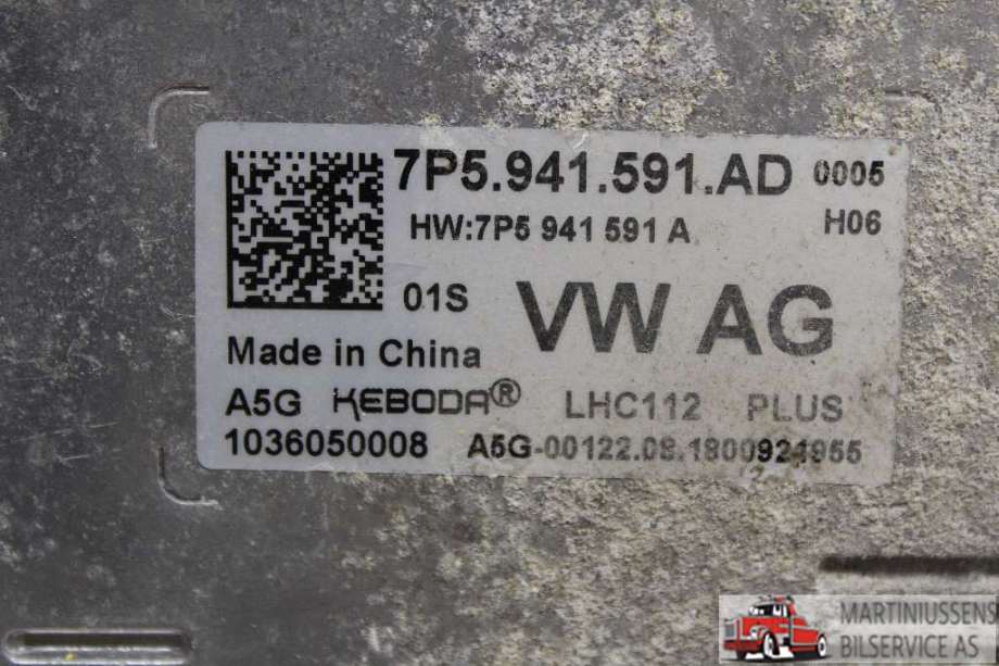 Styreenhet xenon/ballast til VW e-Golf 2017-2020 (Fase 2)  (VOLKSWAGEN||7P5.941.591.AD)