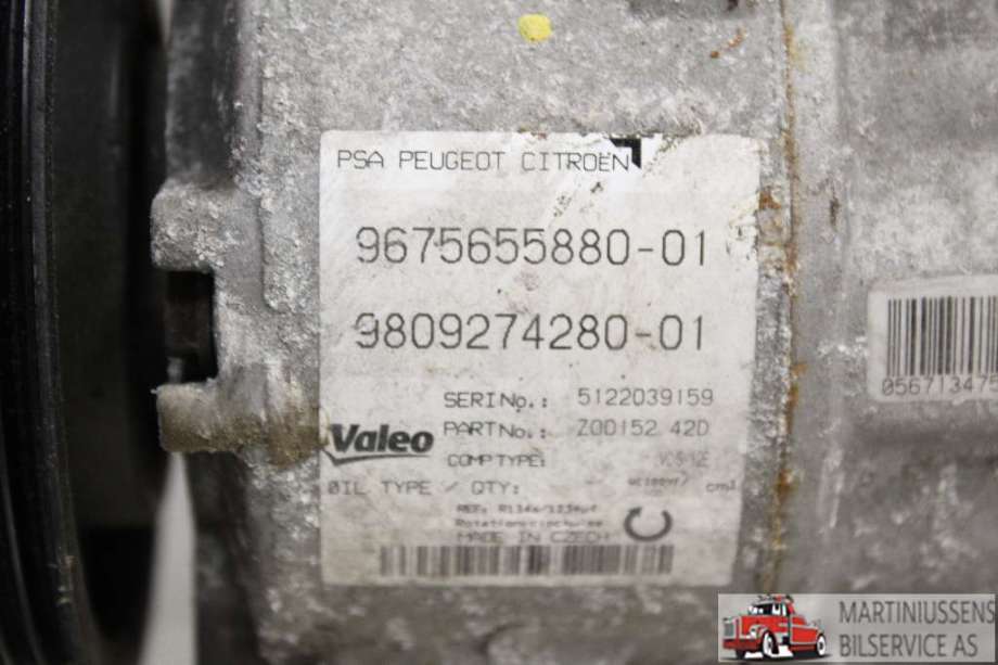 Aircondition kompressor til Peugeot 308 2013-2021 (Type II)  (PEUGEOT||9675655880-01)