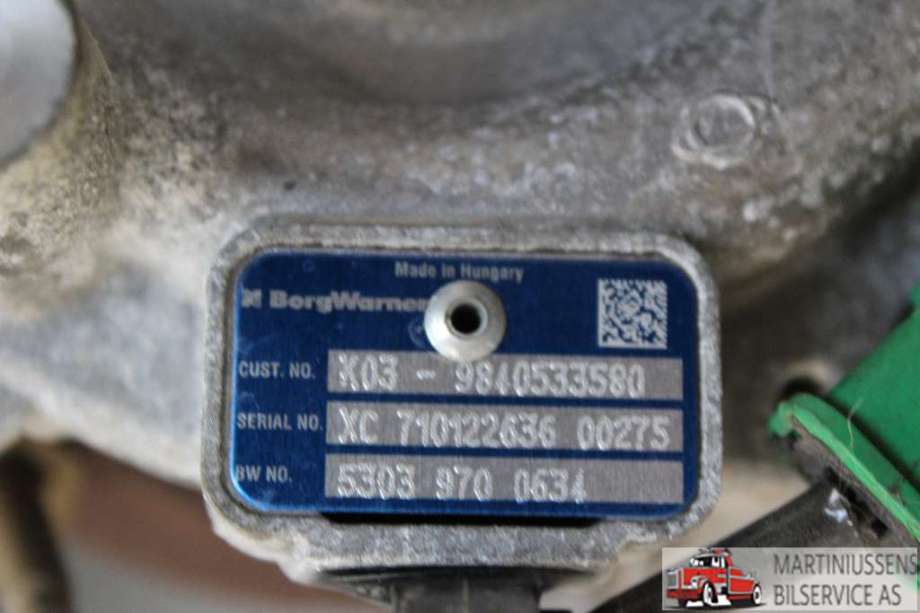 Turbo til Toyota Proace 2016-->> (Type II)  (TOYOTA||5303 970 0534)