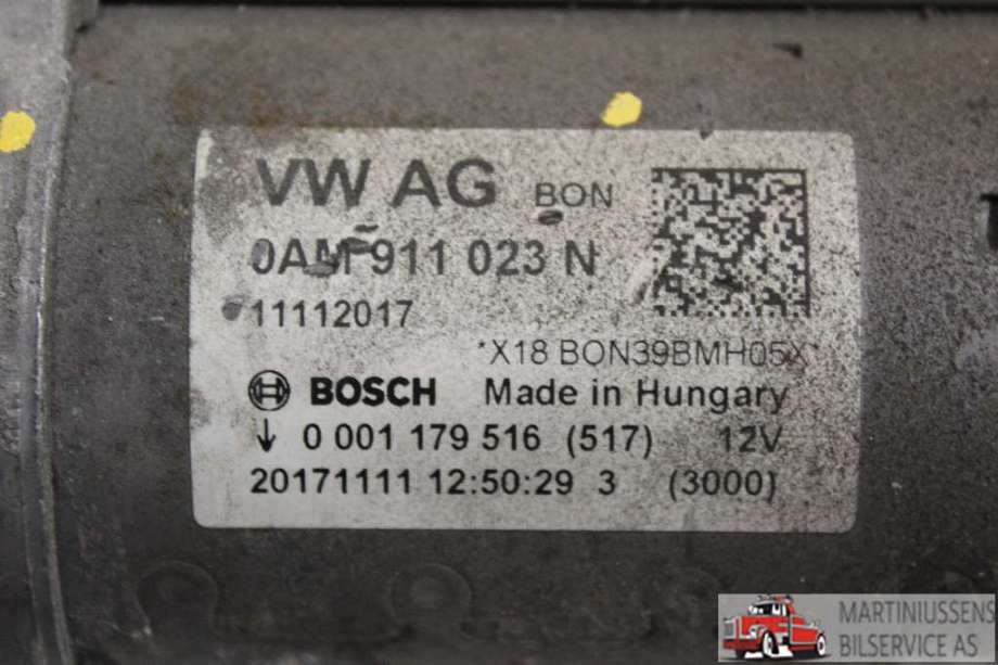Starter til VW Caddy 2015-2020 (Type III, Fase 3) (VOLKSWAGEN||0AM 911 023 N)