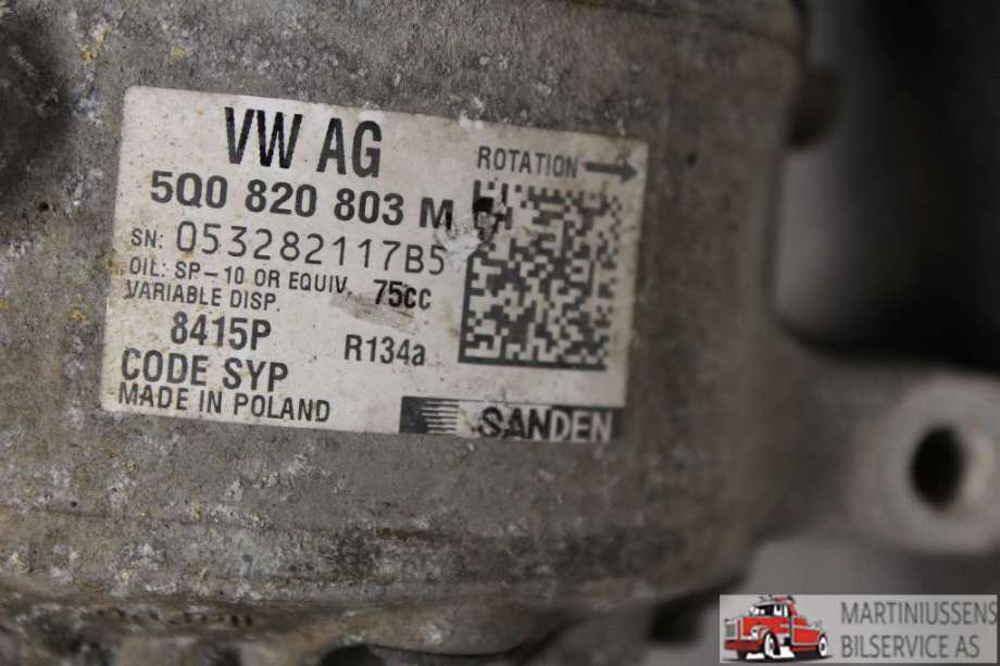 Aircondition kompressor til VW Caddy 2015-2020 (Type III, Fase 3)  (VOLKSWAGEN||5Q0 820 803 M)