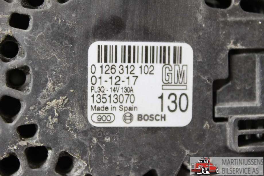 Dynamo til Opel Astra K 2015-->>  (OPEL||13513070)