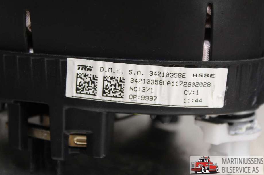 Airbag rattpute til Opel Astra K 2015-->>  (OPEL||34210358E)