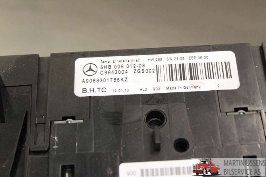 Varmeapparat betjening til Mercedes Sprinter 2006-2013 (Fase 1) (906) (906) (MERCEDES|A9068301785KZ|)