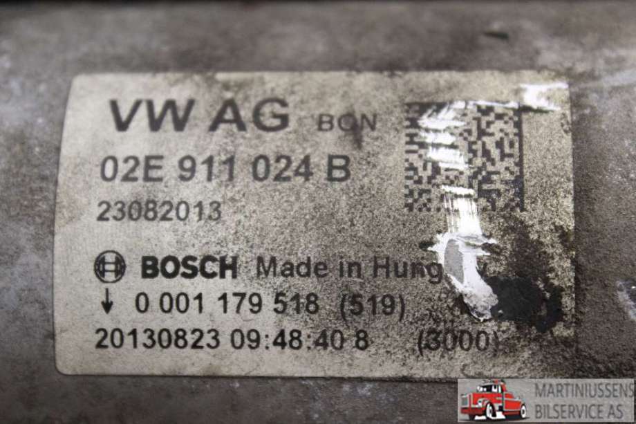 Starter til Audi A3 2012-2016 (Type III, Fase 1)  (AUDI||02E 911 024 B)