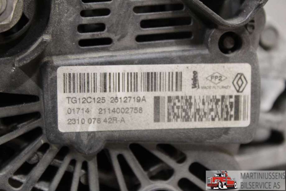 Dynamo til Renault Captur 2013-2020 (Type I)  (RENAULT||TG12C125)