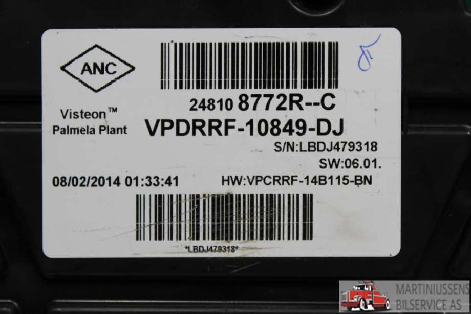 Speedometer til Renault Captur 2013-2020 (Type I)  (RENAULT||VPDRRF-10849-DJ)