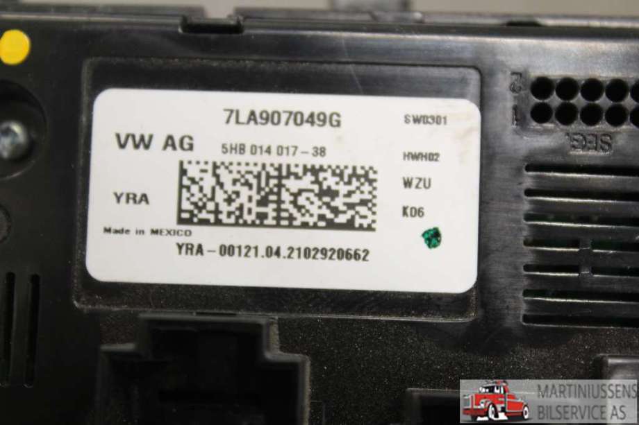 Varmeapparat betjening til VW Transporter / Caravelle 2019-->> (T6.1) (T6.1) (VOLKSWAGEN||7LA907049G)