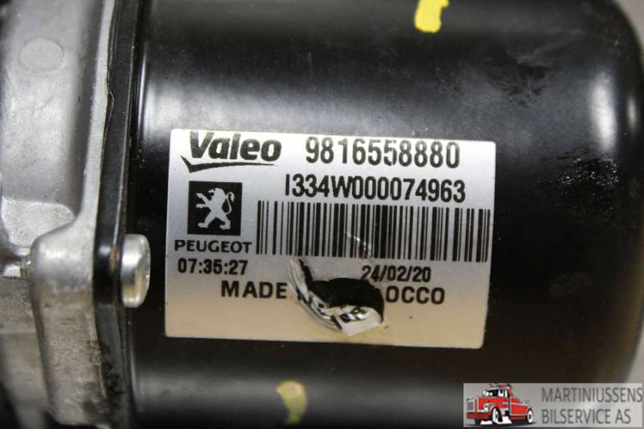 Viskermotor frontrute til Peugeot Partner 2019-->> (Type III)  (PEUGEOT|9816558880|)