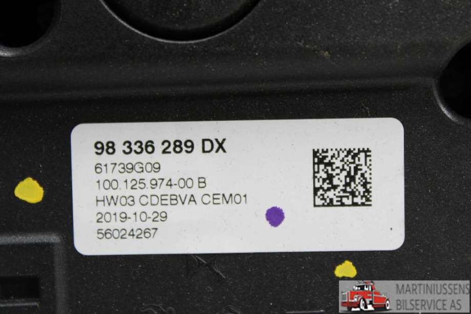 Girstang/girvelger automat til Peugeot 3008 2016-->> (Type II)  (PEUGEOT||98 336 289 DX)