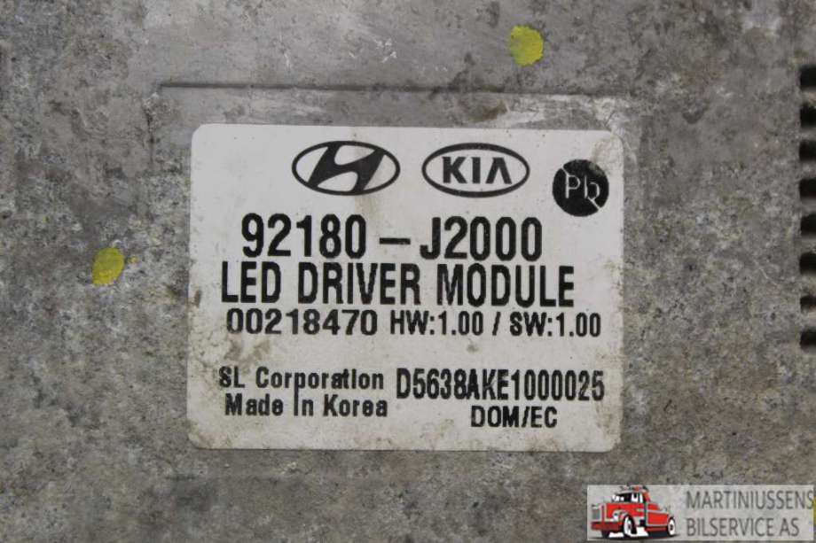 Styreenhet xenon/ballast til Kia e-Soul 2019-->> (Type III)  (KIA||92180-J2000)