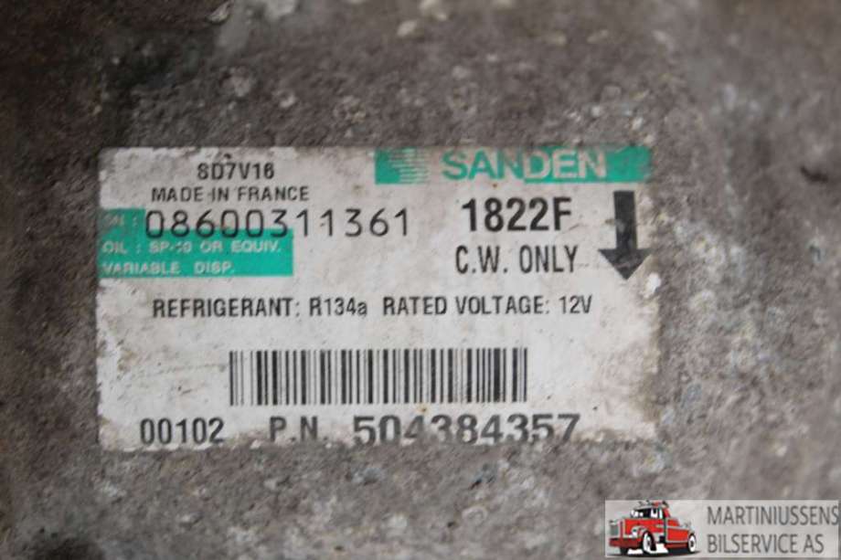 Aircondition kompressor til Fiat Ducato 2014-->>  (FIAT||504384357)