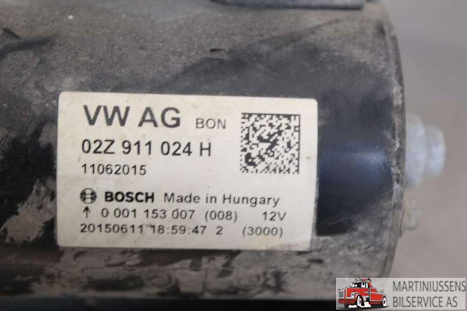 Starter diesel til VW Caddy 2015-2020 (Type III, Fase 3)  (VOLKSWAGEN||02Z 911 024 H)