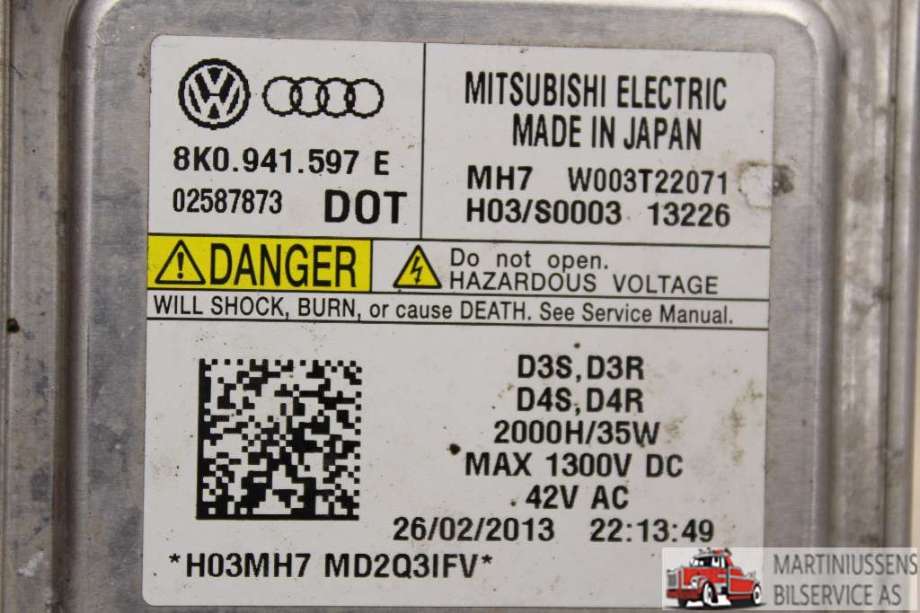 Styreenhet xenon/ballast til VW Golf VII 2012-2017 (Fase 1)  (VOLKSWAGEN|8K0.941.597 E|)