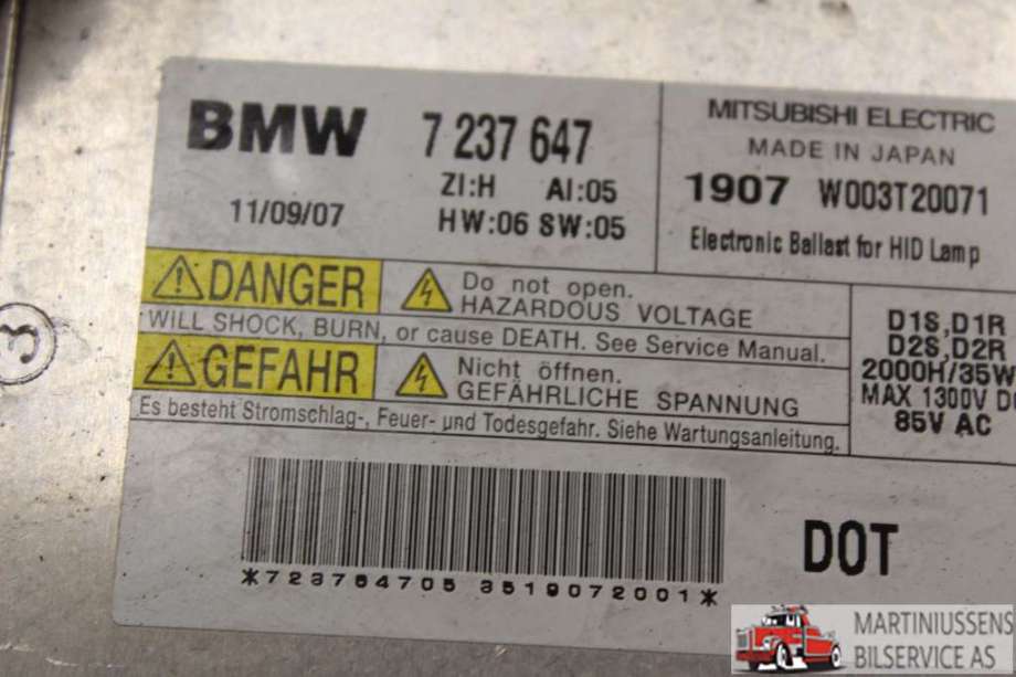 Styreenhet xenon/ballast til BMW 1-Serie 2011-2015 (Fase 1) (F20/F21) (F20/F21) (BMW|7237647|)
