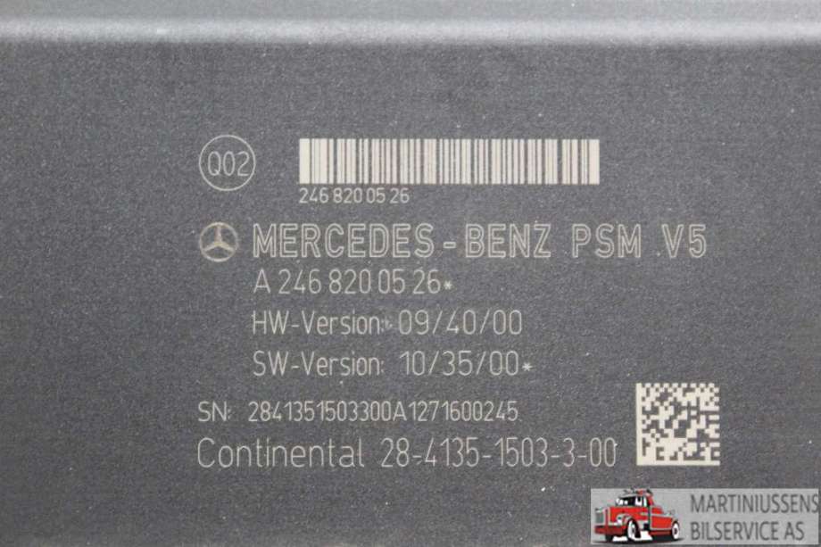 Styreenhet sete til Mercedes B-Klasse 2011-2018 (W246) (W246) (MERCEDES||A 246 820 05 26)